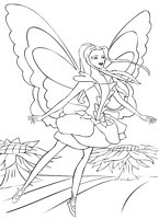 kolorowanki Barbie Wróżkolandia, ang. Barbie Fairytopia, malowanka wróżka, obrazek dla dziewczynek, kolorowanka do wydruku numer  10